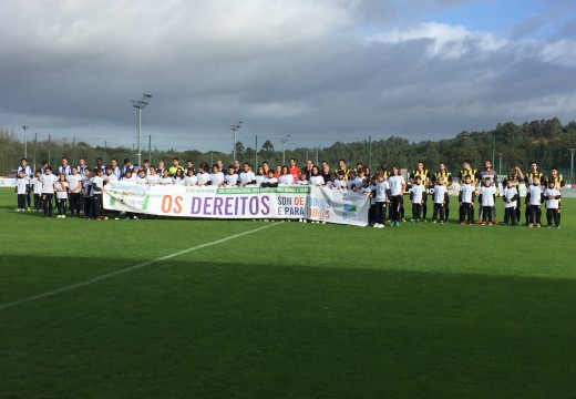 A Xunta une deporte e infancia para celebrar o Día Internacional dos dereitos dos nenos e nenas en todos os campos de fútbol de Galicia